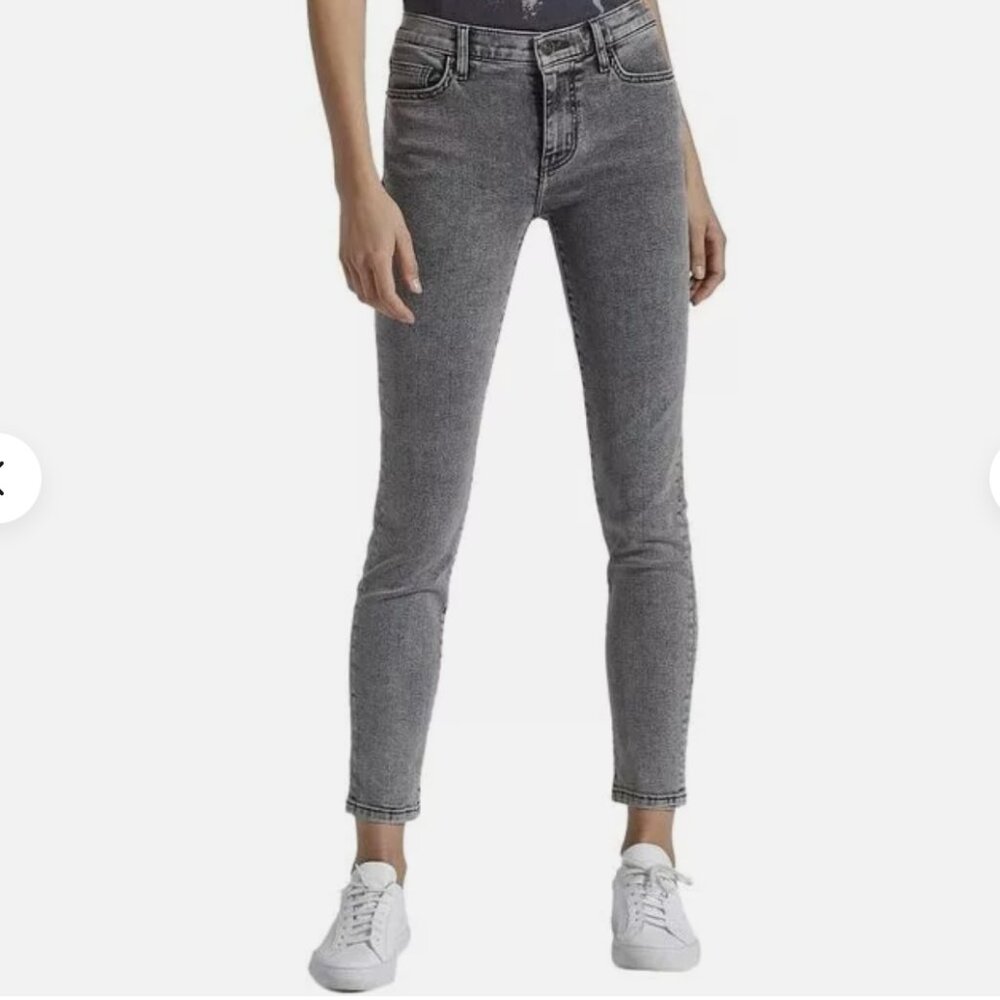 Current/Elliot Women's 29 Stiletto Skinny High Rise Smoke Wash Grey Denim Jeans